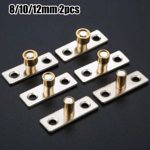 2 PCS Metal Ahşap Kapı/Sürgülü Kapı Kılavuzu Bulucu Tıpa Bakır Tonu 8/10/12mm Dia Kafa 49*15mm Kapı Donanım Kapısı Durakları