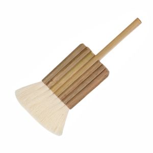 Smooth Paint Brush Row Easy Clean Art School Supplies för akvarell Mjukt bambuhandtag Ritning Flat Head Chinese Ceramic