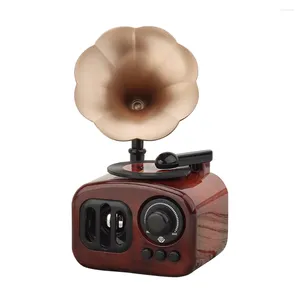 Decorative Figurines Classical Vintage Phonograph Music Box Retro Gramophone Table Desk Decoration For Birthday Valentines Day