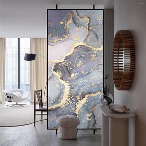 Window Stickers Kizcozy Original Hand Drawn Grey Marble Non Adhesive Static Cling Glass Film Art Privacy For Home Decor