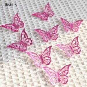 Party Supplies 10PCS/BAG Acrylic Butterfly Cake Decoration Favors Wedding Happy Birthday Topper Decorating Home Decor