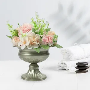 Vases Metal Flower Vase Floral Arrangement Collectable European Style Pot For