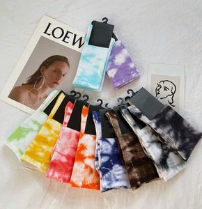 Homens Mulheres coloridas Tiedyeing Skateboard Meias de Hiphop de algodão Sox Casal Longo Meia Christmas Sock4734307