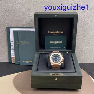 Fashion AP Wristwatch Royal Oak Series 26240or Blue Disc 18K Rose Gold Watch Mens Automatic Machinery 41mm