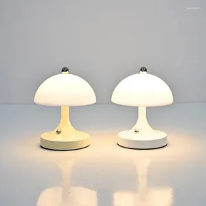 Table Lamps Modern Minimalist Mushroom Three Color Dimming Lamp Decoration Creative Bedside And Night Light