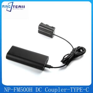 Chargers Dummy Battery NPFM500H FM500H para PD Cabo USBC TypeC 8V para Sony DSLRA850 DSLRA560 DSLRA900 DSLR A 580 A57 A58 A65