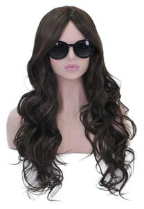 Long Curly Wave Wigs for Women Full Head Hair Chocolate Dark Brown Cosplay Party8409447