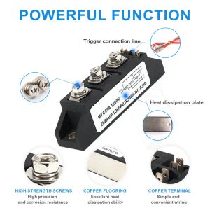 MTC 25A 55A Thyristor Converter Rectifier Module 1600VDC Single Phase Power Semiconductor Relays for AC-DC Motor Control