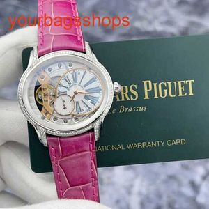 Top AP «Нарученные часы Millennium серия женская часа 77247bc Оригинальный бриллиант» 18K Platinum Mechanical Watch 39 мм гарантия