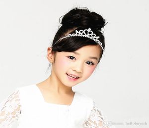 2020 Flower Girl Addpepses Princess Crown Tiara Hair Associory Rhinestone Love Crown Beautiful Girl039S HeadPipeces Crown WH7161511