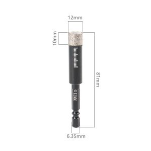 1 st diamant torra borrbitar 6/8/10/12/14mm Multi-Purpose Drilling för marmor keramiska porslinplattor Hål sågskärare tillbehör