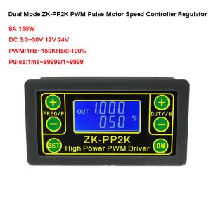 8A 150W ZK-PP1K Dual Mode Signal Generator DC30V ZK-PP2K PWM MOTOR Hastighet Controller Regulator Frequency Duty Cycle justerbar