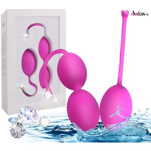 LINsexy Safe Silicone Smart Vibrator Kegel Ball Ben Wa Ball Vagina Tighten Exercise Machine sexy Toy for Women Kegel Weights Ball