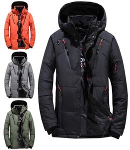 Giacca invernale calda spessa di alta qualità uomini con cappuccio addensato anatra in cappotto parka casual down uomo cappotto T2009076954279