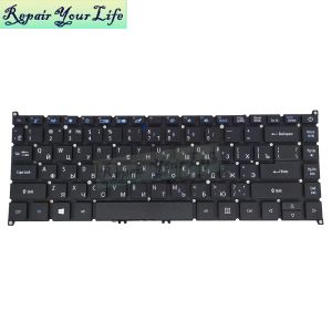 Tangentbord US English RU Russian Keyboard för Acer TravelMate P214 TMP21453 TMP21452 TMB11421 TMP21451/51G N19Q7 N18P4 LAPPTYBOD