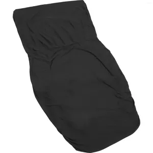 Tampas de cadeira capa para chaise lounges sala de sofá sem braço de braço reclinável Cama estampada de cor sólida (preto)