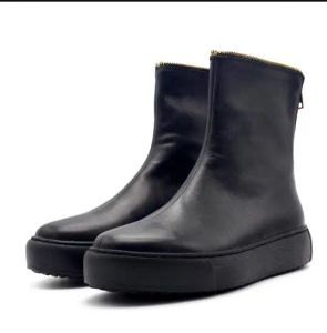 Stiefel neue winter handgefertigte echte Leder Reißverschluss Knöchelstiefel Männer Punk Boots Männer Schuhe Klassiker Schwarze Männerstiefel