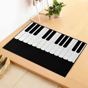 Bath Mats Piano Keyboard Door Mat Decoration Comfortable Indoor Doormat Music Carpet For Entrance Bathroom Home Living Room Kitchen