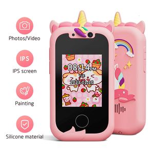 Kids Smartphone giocattoli per ragazze Unicorns Gifts da 2,8 pollici touchscreen Dual Camera Music Player impara i giocattoli di compleanno di Natale regali 240327