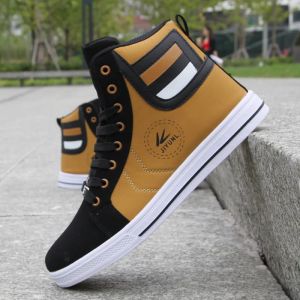 Stövlar mäns laceup skate skor rund tå hightop sneakers utomhus casual skor casual vulkaniserade skor zapatillas hombre