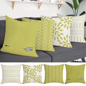 Pillow Simple Creative Geometry Linen Cover Home Decor Sofa Bedside Slip Satin Pillowcase