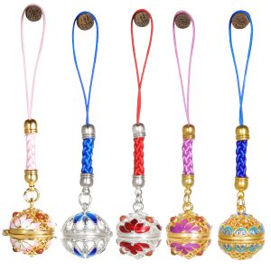 Mexico Chime Palace Ancient Caller Aromatherapy Locket KeyChain Mobile Phone Pendant Accessories Essential Oil Diffuser Jewelry