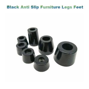 4 pezzi di mobili anti -slip neri gambe gambe altoparlanti mobili mobili tavolo da letto conico in gomma cuscinetto da piastrella per pavimenti mobili per protezione pavimento