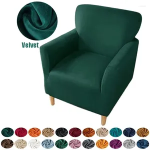 Chair Covers Velvet Armchair Slipcovers Non Slip Square Tub Sofa Cover Soft Couch Furniture Protector For Office Living Room Home Decor