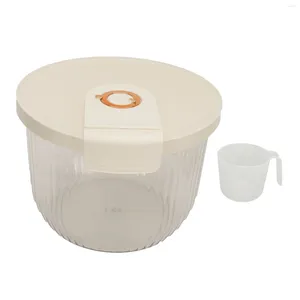 Garrafas de armazenamento recipiente de arroz transparente de grande capacidade selada bin bin com tampa para cozinha