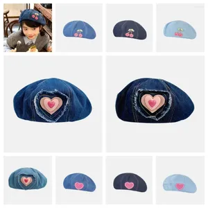 Берец джинсовая ковбойская кепка лето Y2K синяя восьмиугольная шляпа Heard Pattern Girl Bonnet Girl