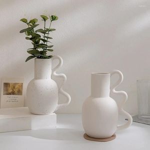 Vaser wabi-sabi keramisk kettle-formad hydroponisk vas homestay el shop hem dekoration torkad blommor nordiska designer ornament