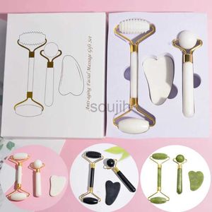 Massager twarzy naturalny jadecz wałek masażer twarzy body szyja gua sha sha naturalny kamień masager acupoint oko