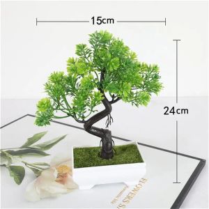 Arranjo de jardim Ornamentos Plantas de plástico Bonsai Pequena panela de árvore falsa planta em vaso de flores Decoração da mesa da sala