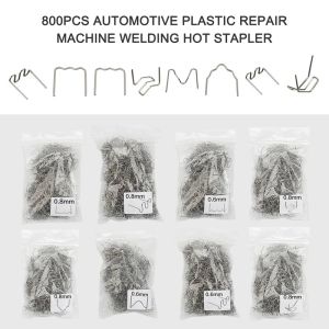 1600pcs Reparo de plástico automotivo padrão pré -corte de onda de onda grampos para carroceria de parafuso de parafuso de parafuso de máquina soldagem de máquina grampeador quente