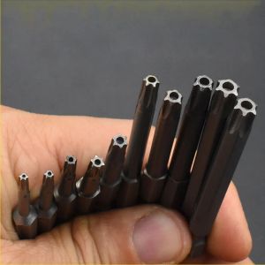 50-150mm Tamper Proof Security Drill Magnetic Bit Set Torx Screwdriver Flat Head 1/4" Hex Bits Driver