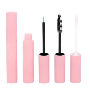 Förvaringsflaskor 10 ml läppglansrör Lipgloss Tube Liquid Eyeliner Mascara Lipstick Bottle Tom Refillable Cosmetics Containers med Brush