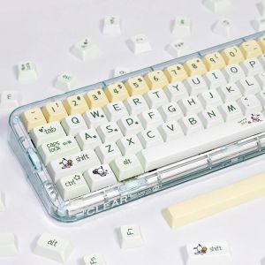 Akcesoria Pachacco Keycap Cute Cartoon Dog 135keys Keycaps Klasa XDA Profil wysokości osobowość PBT Mechaniczna klawiatura Keycap