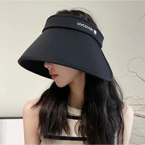 Women Sun Visor Hats Beach Foldable Roll Up Wide Brim Outdoor Traveling Summer UV Protection Oversized Cap Cruise wear for Women240409