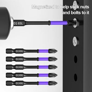 Metal D1 Darbe Sürücü Bit Seti Ayarlanabilir Uzunluk Manyetik Elektrik Matkap Profesyonel Alçak