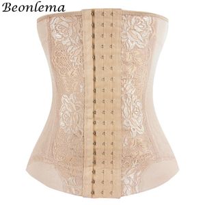 Mesh Embroidered Corset Body Shaper faja Waist Trainer Original Colombian Girdles For Women Belly Tightening Control Shapewear 240320