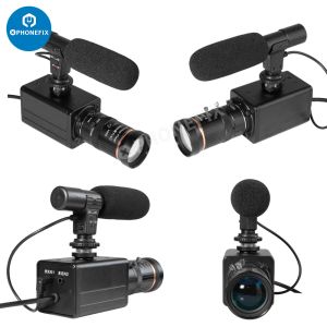 5.0MP 4K HD Webcam with Microphone Streaming Computer Camera Add 8-50mm Lens Tripod Plug & Play USB Webcam for Live Webcasting