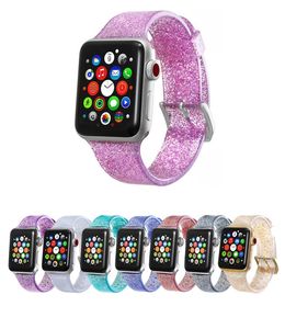 Transparent silikonarmband för Apple Watch Band 38mm 40mm 42mm 44mm för iWatch Strap Series 1 2 3 4 56444413