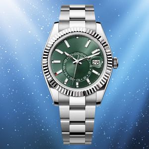 Diamond Watch männliche Buiness -Armbanduhren Klassiker Stil 40 mm Edelstahlgurt Grüne Zifferblatt wasserdichte Armbanduhren Sapphire Luminou Hochwertige Uhr