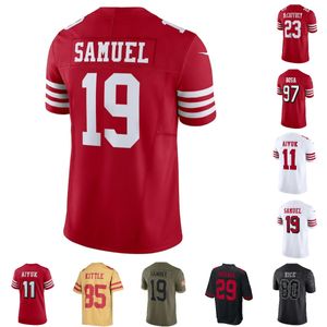 Mens Kids Christian Brock Patrick Purdy George Jersey Nick Travis McCaffrey Fred Mahomes Kelce Bosa Kittle Warner Black All Cucile Nuove maglie da calcio a buon mercato 4xl