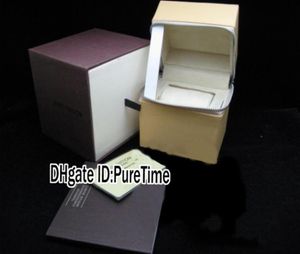 Hight Quality New Brown Watch Box Whole Mens Womens Assista Original Relógios Certificado de Certificado de Certificado Bolsas de Papel Sacos LuBox PureTime2045615