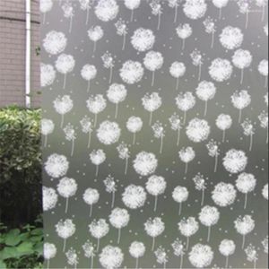 Adesivi per finestre di alta gamma White Dandelion Scrub Electrostatic Glass Film Glazed Paper Membrana trasparente opaca