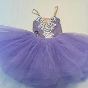 Bühnenbekleidung Ballett Tutu Rock weiß blau rosa lila schwanse kostüm mildler girl lang kleid Frauen kinderparty ballerina tanzen