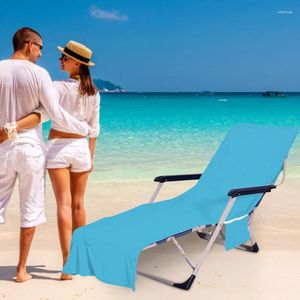 Pokrowce krzesełka Sun Lounger Beach Ręcznik Szybki suchy ogrodowy basen pokrywka pokrywka Przenośna Super Fibre Summer Cool Feeling