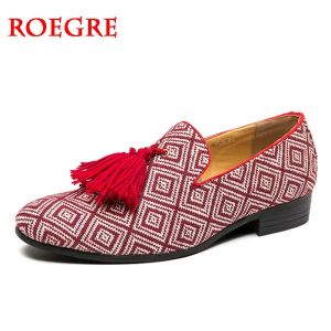 Boots New Men's Oxfords Embroidery Tassel Shoes Casual Shoes Male Pointed Night Clubfashion Dress Shoes Red Wedding Shoes Men Loafers