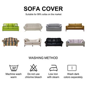 Tryck6 Stretch Plaid soffa Slipcover Elastic Soffa Covers för vardagsrumsfunna Sofa Stol Couch Cover Heminredning 1/2/3/4 säte